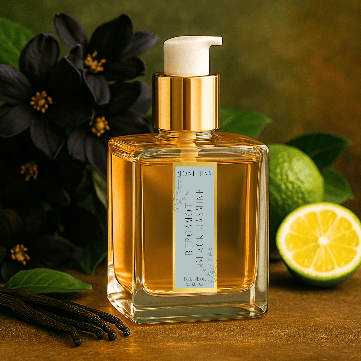 Bergamot+Black Jasmine Body Silk Oil - Moniluxx