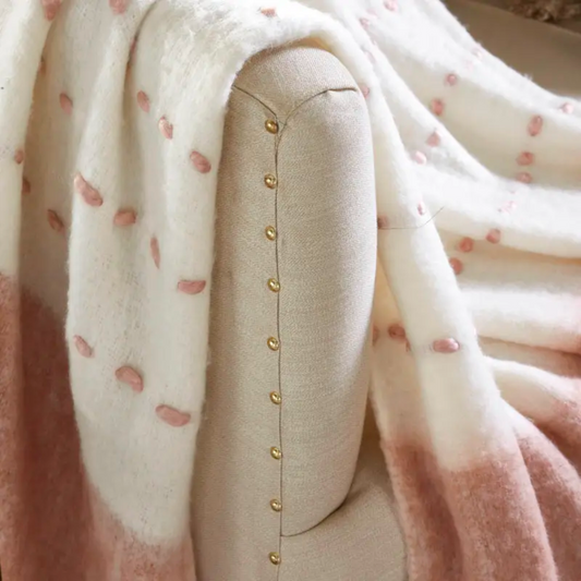 Blush Mohair Throw