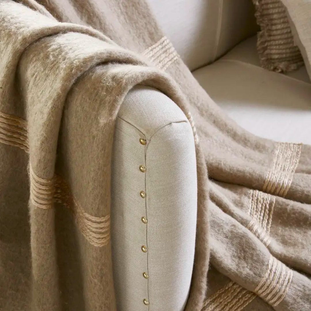 Chocolate Pecan - Mohair Throw