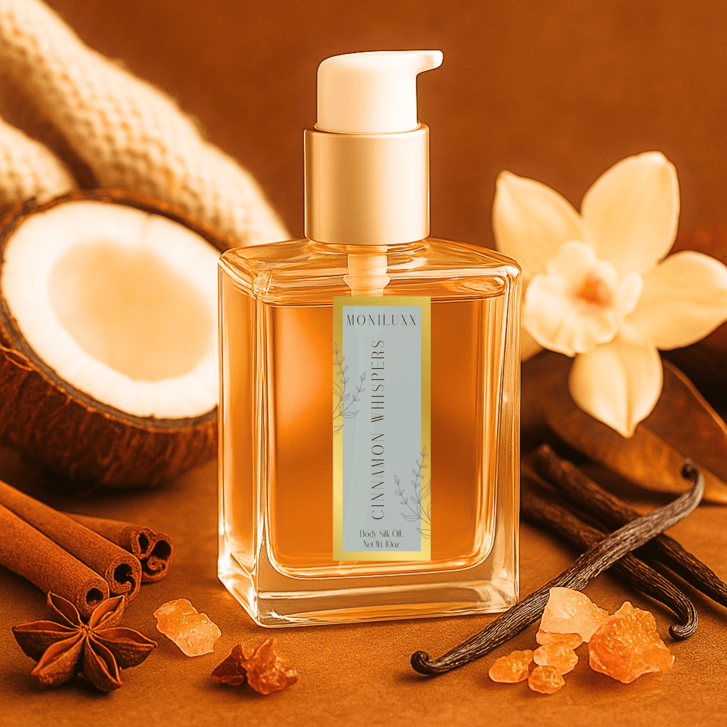 Cinnamon Whispers Body Silk Oil - Moniluxx