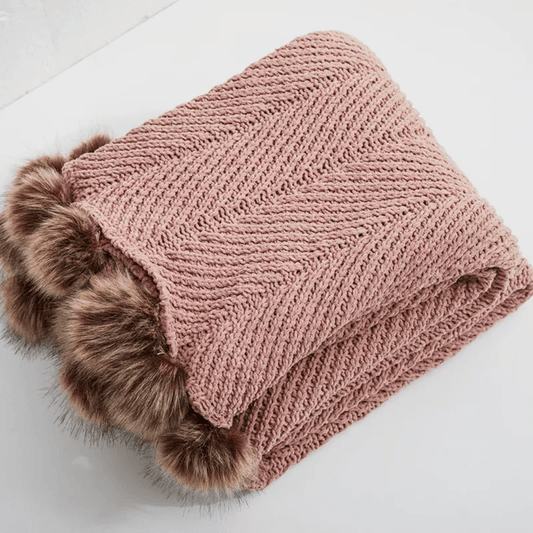Chenille Fur Pom - Mauve - Moniluxx