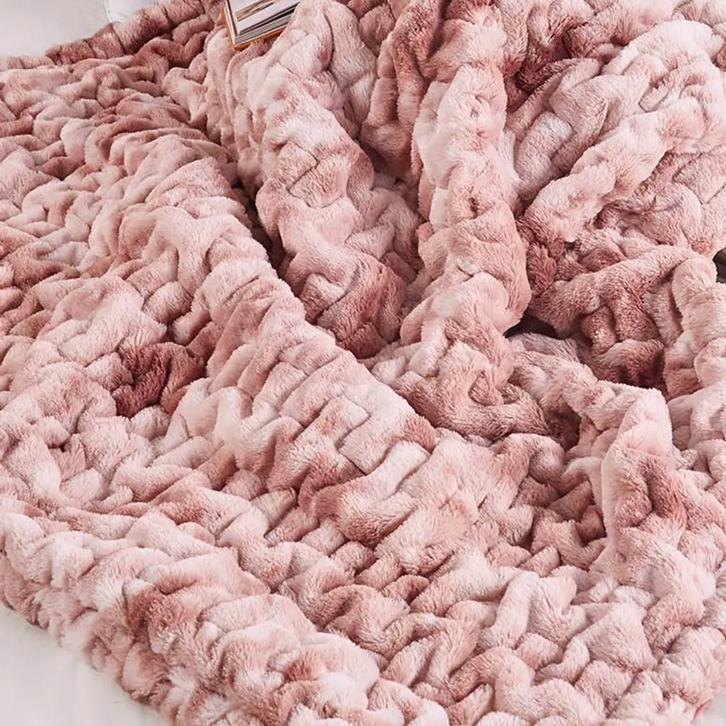 Pink Petals Ruched Throw