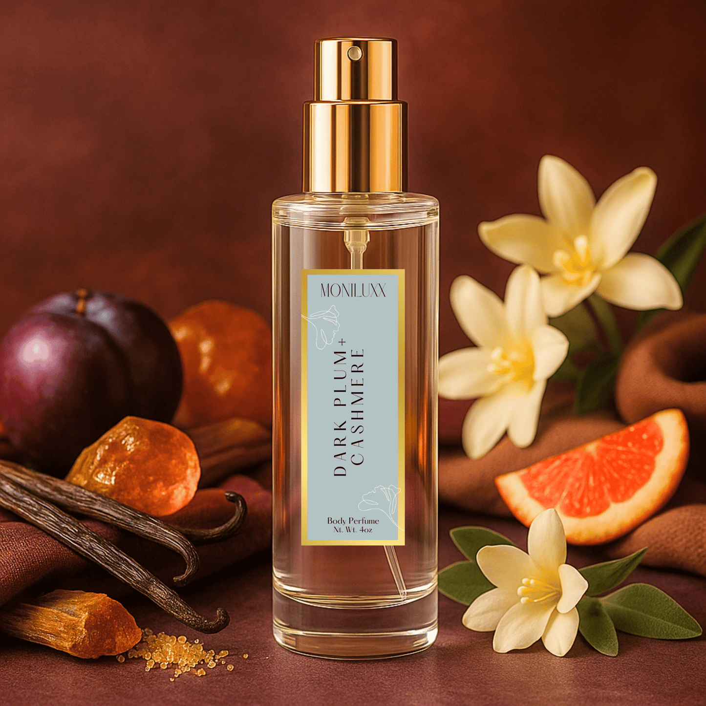Dark Plum+Cashmere Body Perfume - Moniluxx