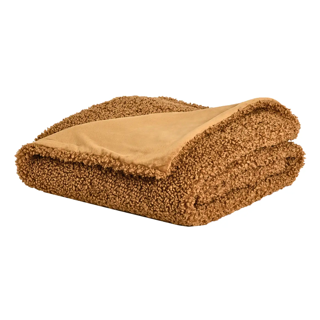 Plush Teddy Bear Throw - Cafe