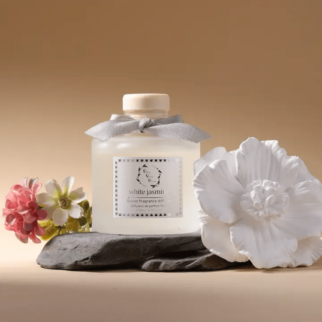 White Jasmine | Ceramic Flower Diffuser - Moniluxx