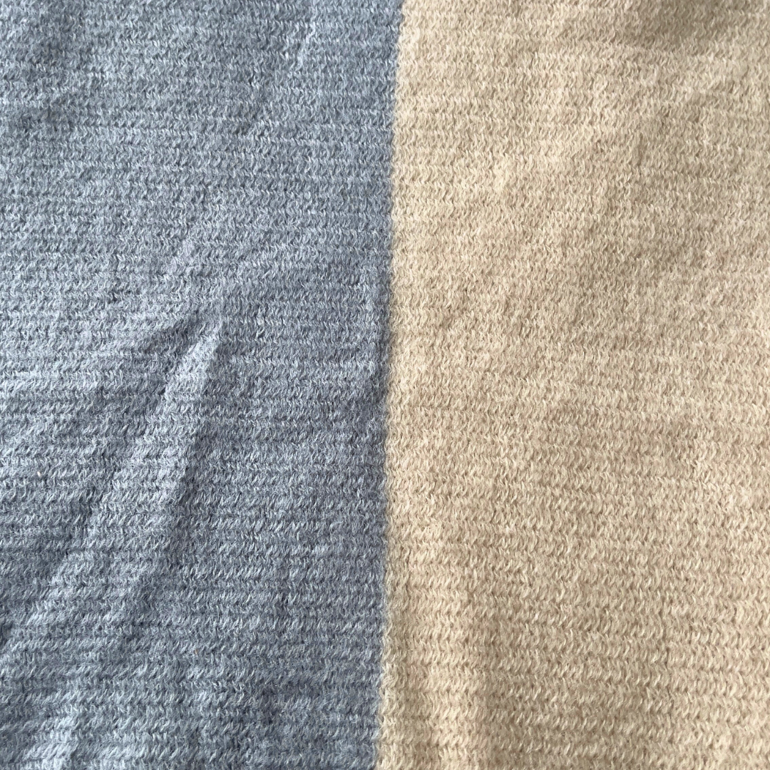 Blue Ecru Colorblock Throw