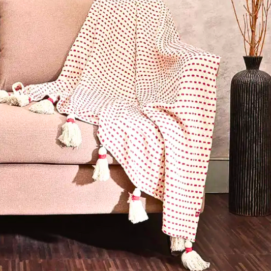 100% Cotton Throw - Cotton Candy