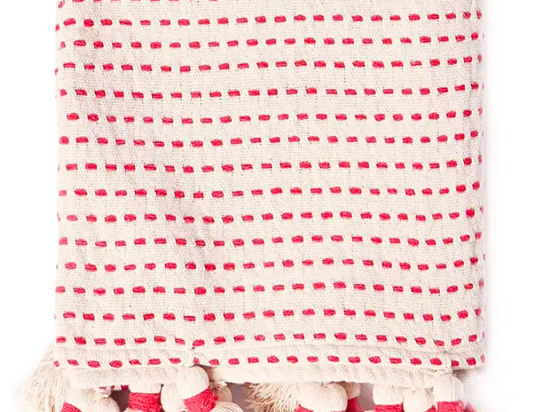 100% Cotton Throw - Cotton Candy