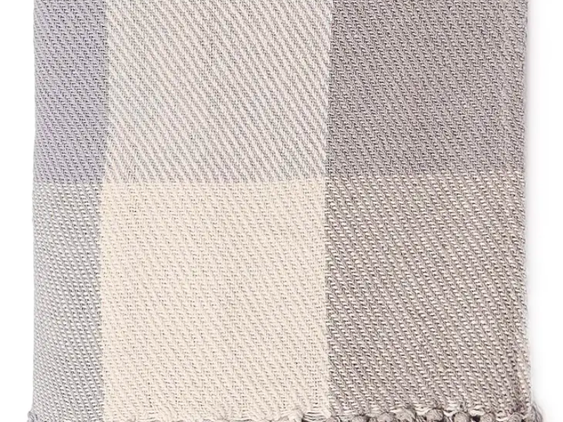 Close up pic of desert throw showing the texture of the blanket.