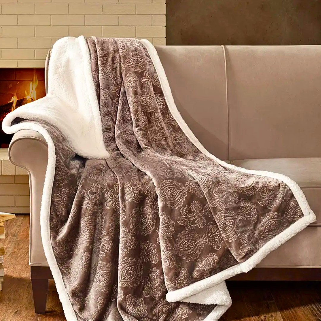 Embossed Velor Throw