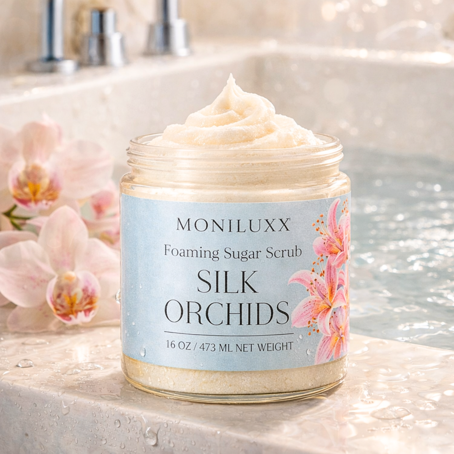 Silk Orchids Foaming Sugar Scrub