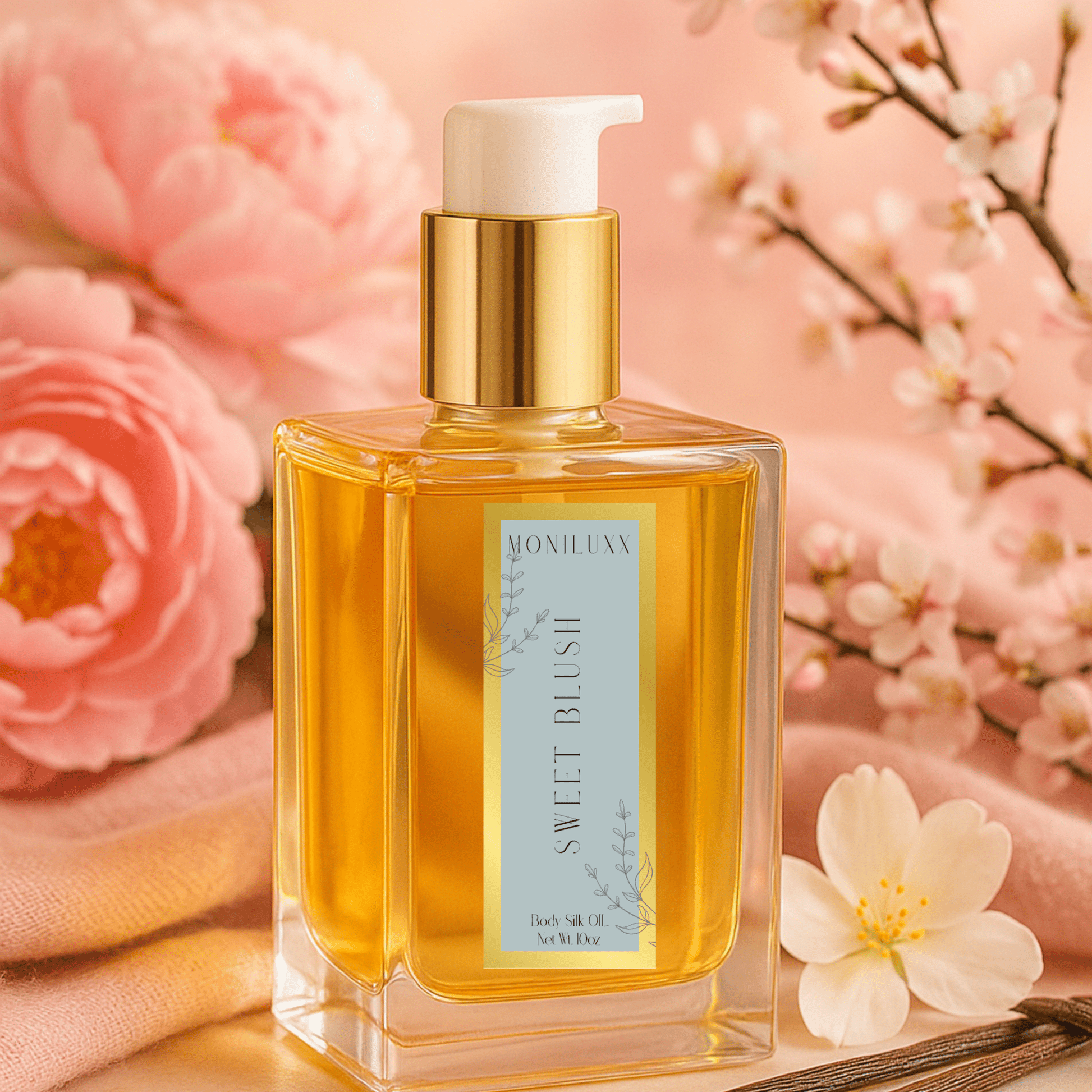 Sweet Blush Body Silk Oil - Moniluxx