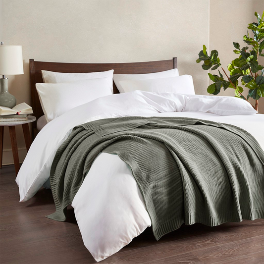 Ultra Soft Knit Throw - Charcoal