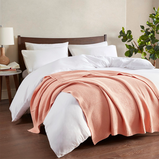 Ultra Soft Knit Throw - Soft Mauve